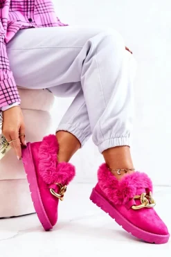 Clearance Damskie Papcie Złoty Łańcuch Fuksja Ardrums Damskie Kapcie Klasyczne