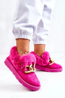 Clearance Damskie Papcie Złoty Łańcuch Fuksja Ardrums Damskie Kapcie Klasyczne