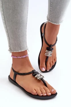 Online Ipanema Damskie Płaskie Sandały Japonki 83507 Class Blown Up Sandal Fem Czarne