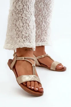 Sandały Płaskie><noscript><img width=