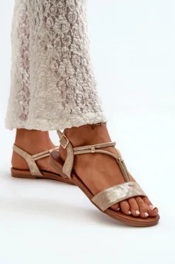 Sandały Płaskie><noscript><img width=