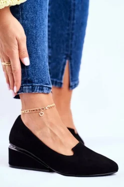 Boto Damskie Półbuty Exquisite Czarne 1205