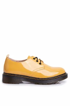 Outlet Damskie Półbuty Lakierowane Żółte Do It Better! Damskie Półbuty Lakierowane