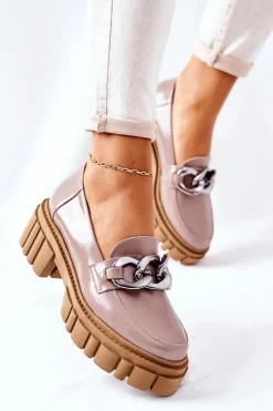 Półbuty Skórzane|Mokasyny Damskie Lakierowane><noscript><img width=