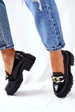 Półbuty Skórzane|Mokasyny Damskie Lakierowane><noscript><img width=