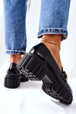 Półbuty Skórzane|Mokasyny Damskie Lakierowane><noscript><img width=