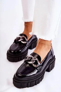 Półbuty Skórzane|Mokasyny Damskie Lakierowane><noscript><img width=