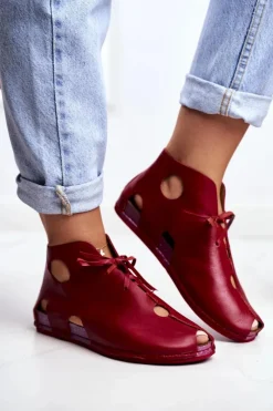 New Maciejka Damskie Półbuty Czerwone 03426-08