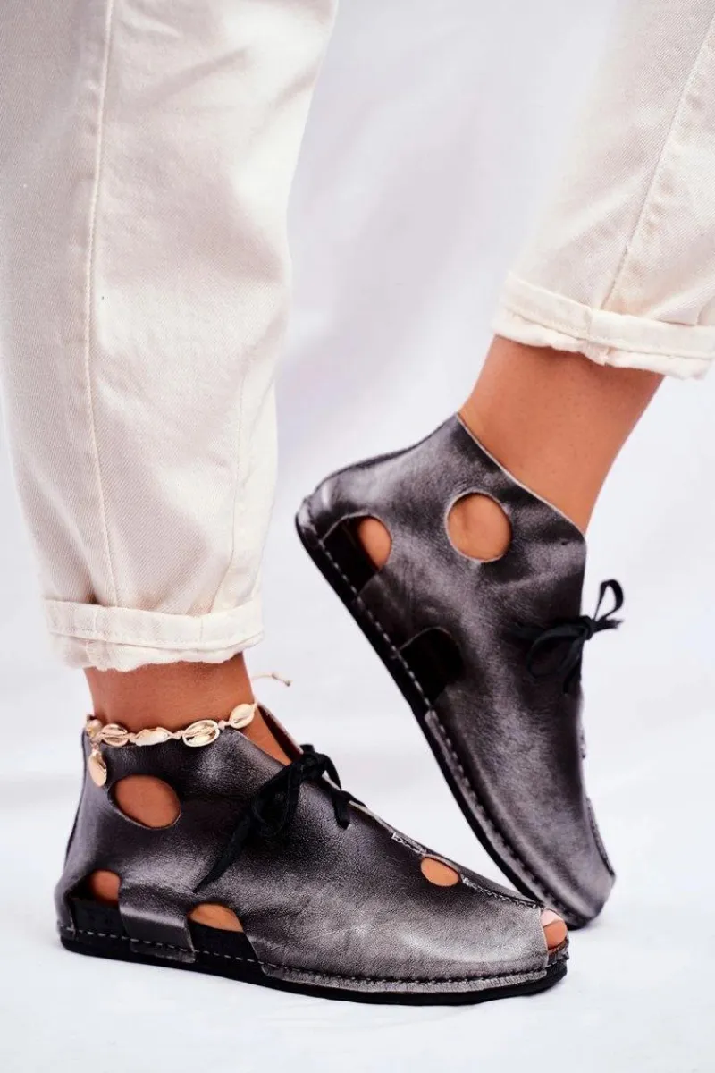 Outlet Maciejka Damskie Półbuty Popiel 03426-03