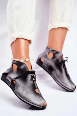 Outlet Maciejka Damskie Półbuty Popiel 03426-03