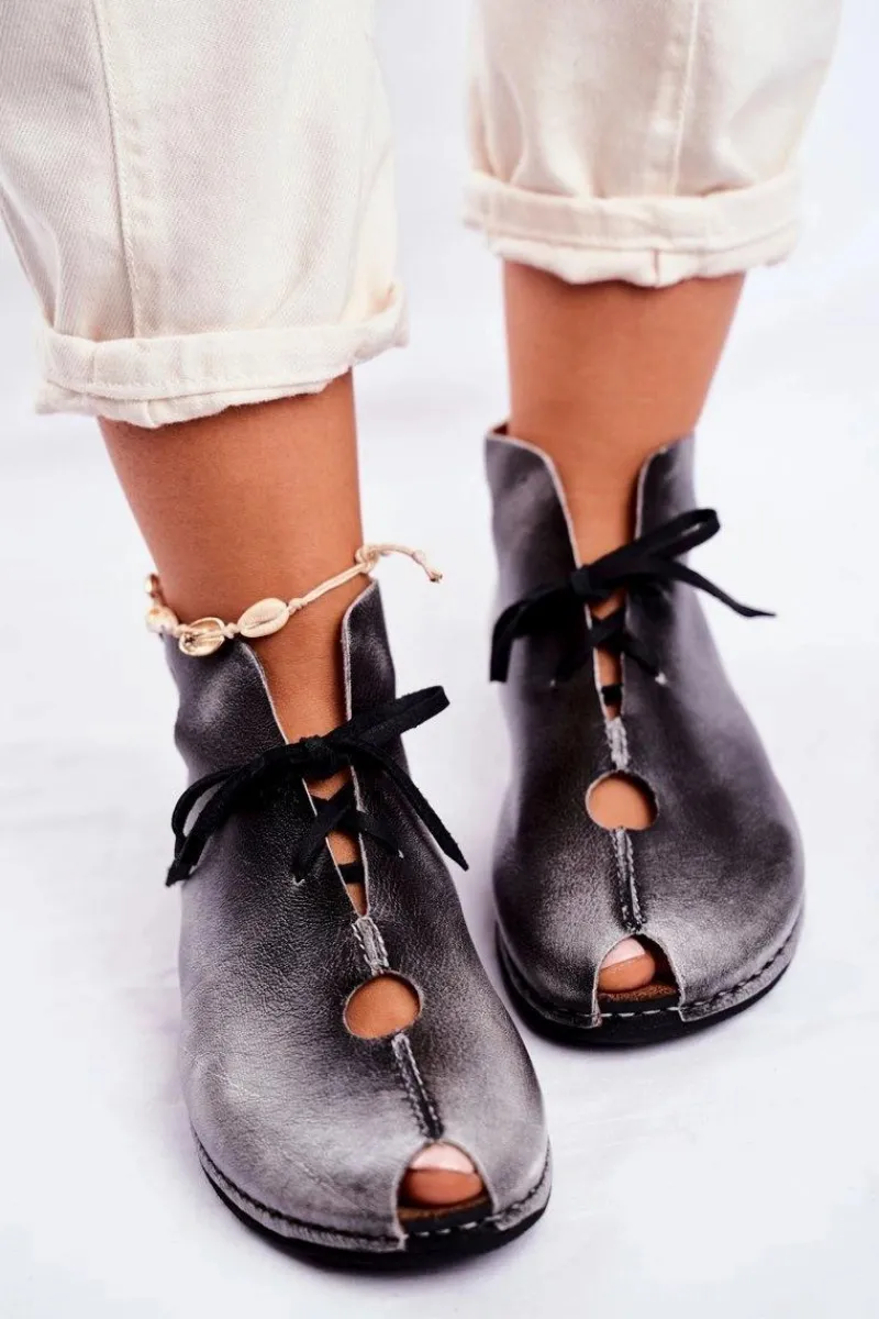 Outlet Maciejka Damskie Półbuty Popiel 03426-03