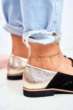 Półbuty Skórzane></noscript>Maciejka Damskie Półbuty Skórzane Mokasyny Czarne 04484-01/00-5