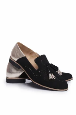 Półbuty Skórzane></noscript>Maciejka Damskie Półbuty Skórzane Mokasyny Czarne 04484-01/00-5