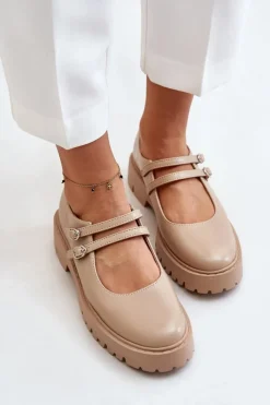 Półbuty Skórzane><noscript><img width=