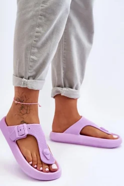 Klapki Damskie Japonki|Klapki Na Platformie>Boto Damskie Piankowe Japonki Fioletowe Apolla