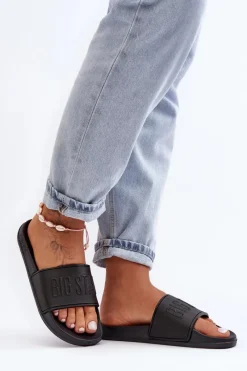 New Damskie Piankowe Klapki Big Star MM274715 Czarne Damskie Klapki Damskie Big Star|Klapki Damskie Klasyczne