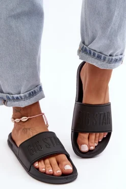 New Damskie Piankowe Klapki Big Star MM274715 Czarne Damskie Klapki Damskie Big Star|Klapki Damskie Klasyczne