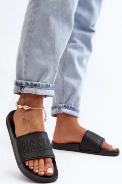 New Damskie Piankowe Klapki Big Star MM274715 Czarne Damskie Klapki Damskie Big Star|Klapki Damskie Klasyczne