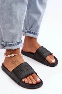 New Damskie Piankowe Klapki Big Star MM274715 Czarne Damskie Klapki Damskie Big Star|Klapki Damskie Klasyczne