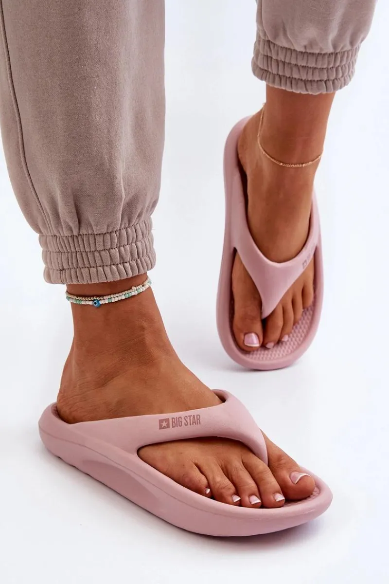 Online Damskie Piankowe Klapki Japonki Big Star NN274A650 Różowe Damskie Klapki Damskie Big Star|Klapki Basenowe