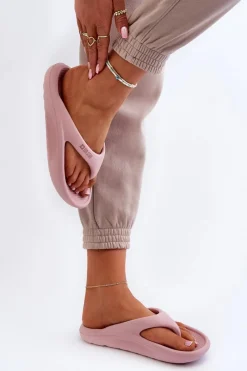 Online Damskie Piankowe Klapki Japonki Big Star NN274A650 Różowe Damskie Klapki Damskie Big Star|Klapki Basenowe