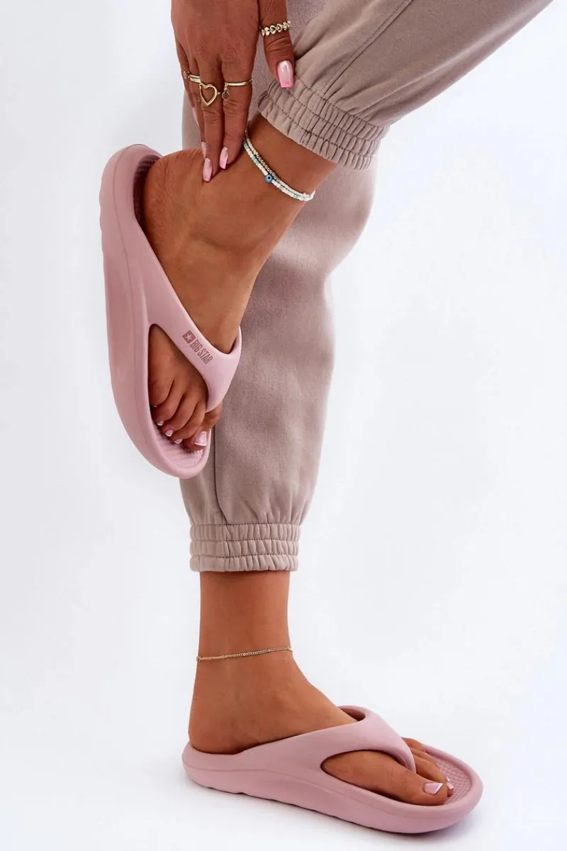 Online Damskie Piankowe Klapki Japonki Big Star NN274A650 Różowe Damskie Klapki Damskie Big Star|Klapki Basenowe