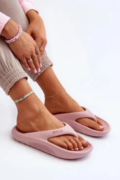 Online Damskie Piankowe Klapki Japonki Big Star NN274A650 Różowe Damskie Klapki Damskie Big Star|Klapki Basenowe