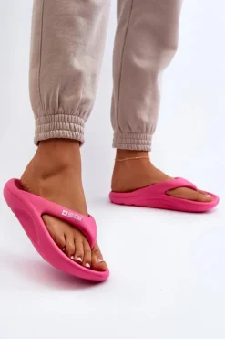 Klapki Damskie Big Star|Klapki Basenowe>Big Star Shoes Damskie Piankowe Klapki Japonki Big Star NN274A651 Fuksja