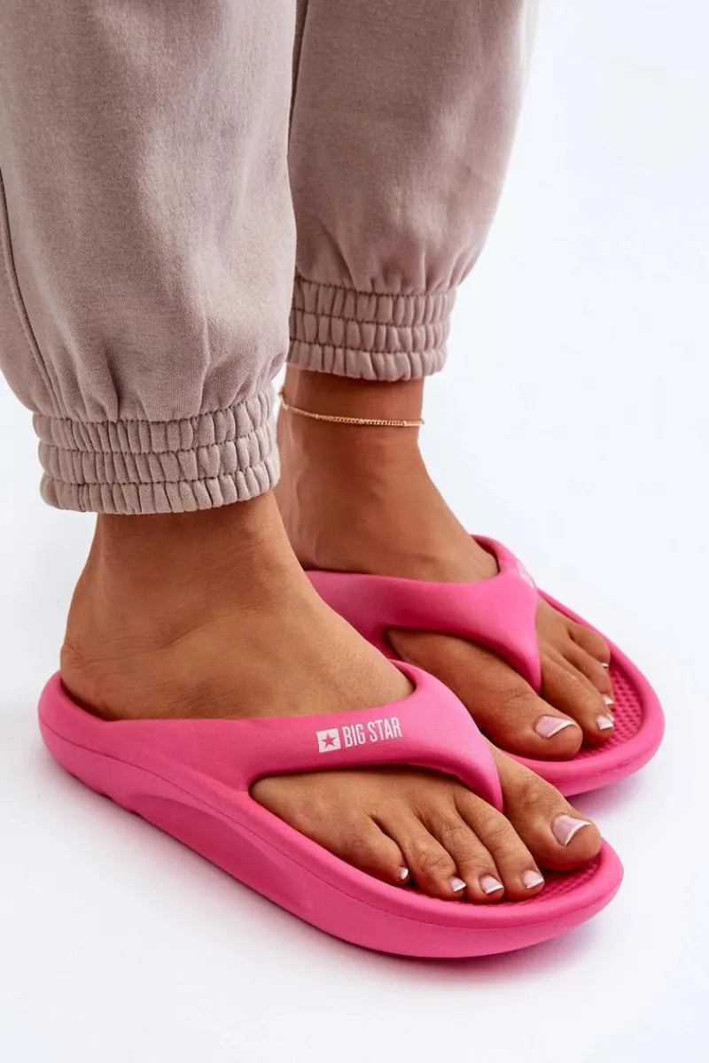 Klapki Damskie Big Star|Klapki Basenowe>Big Star Shoes Damskie Piankowe Klapki Japonki Big Star NN274A651 Fuksja