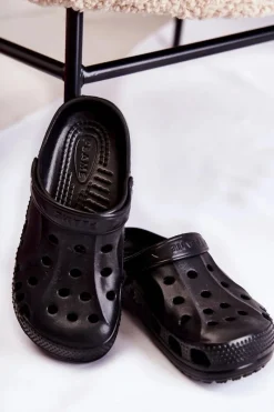 New Damskie Piankowe Klapki Kroksy EVA Czarne Damskie Klapki Damskie Klasyczne