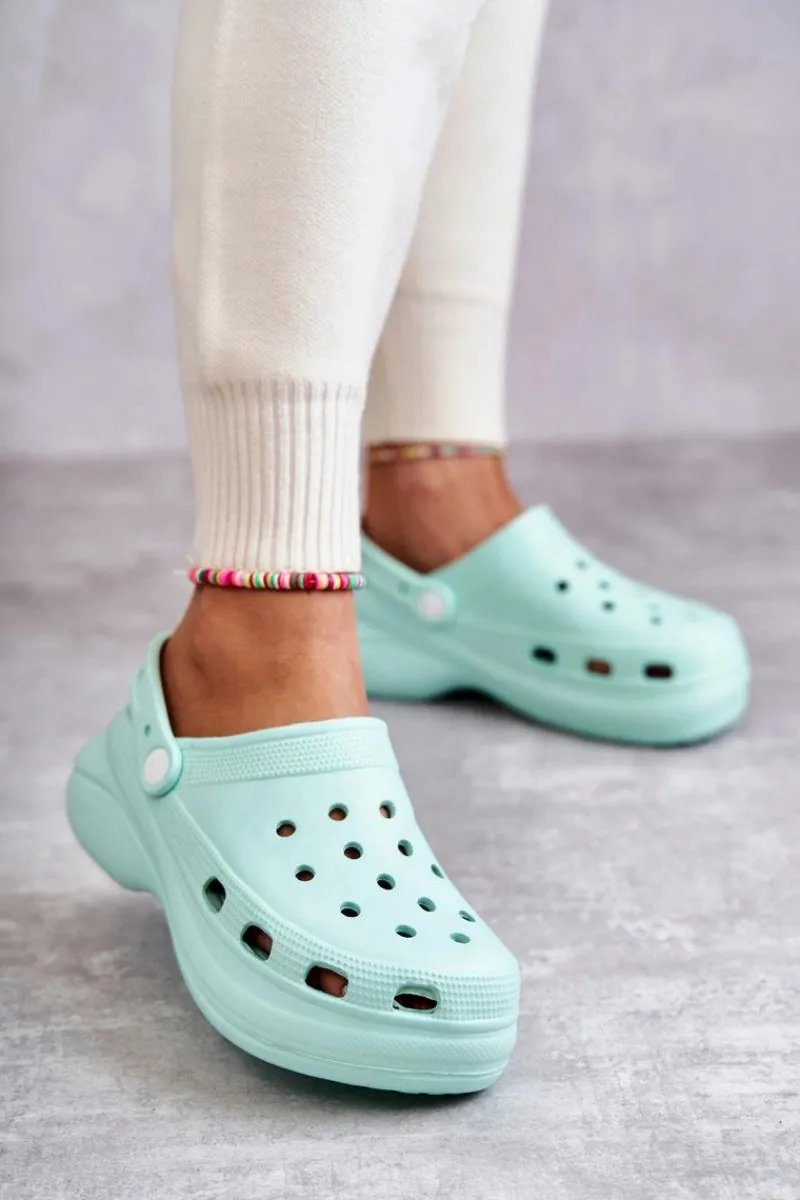 New Damskie Piankowe Klapki Kroksy Miętowe Coline Damskie Klapki Basenowe|Klapki Damskie Klasyczne