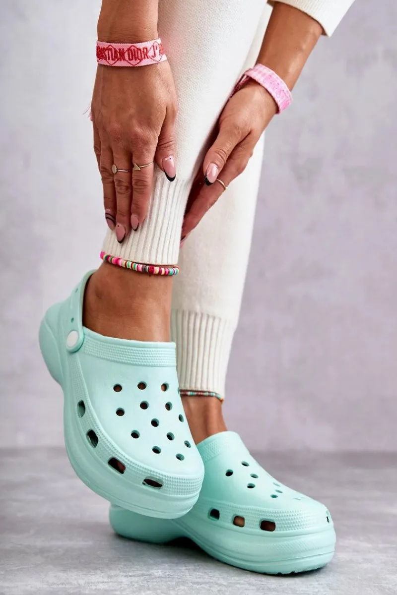 New Damskie Piankowe Klapki Kroksy Miętowe Coline Damskie Klapki Basenowe|Klapki Damskie Klasyczne