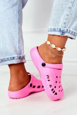 Online Boto Damskie Piankowe Klapki Kroksy EVA Różowe