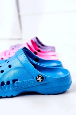 Damskie Piankowe Klapki Kroksy EVA Niebieskie Damskie Klapki Damskie Klasyczne