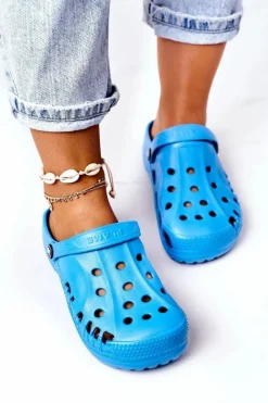 Damskie Piankowe Klapki Kroksy EVA Niebieskie Damskie Klapki Damskie Klasyczne