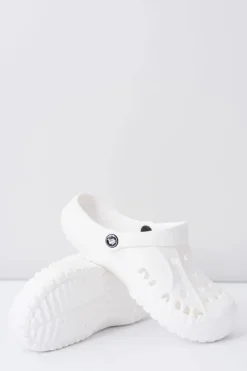 Klapki Damskie Klasyczne>Boto Damskie Piankowe Klapki Kroksy EVA Białe