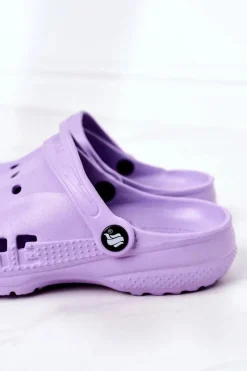 Discount Boto Damskie Piankowe Klapki Kroksy EVA Fioletowe