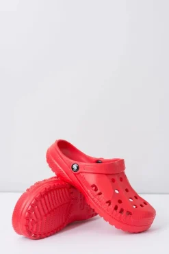 Discount Damskie Piankowe Klapki Kroksy EVA Czerwone Damskie Klapki Damskie Klasyczne