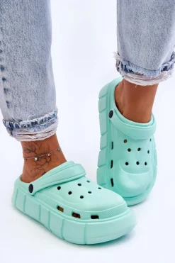 Hot Damskie Piankowe Klapki Na Platformie Miętowe Beckett Damskie Klapki Basenowe|Klapki Na Platformie