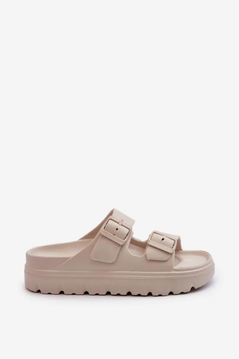 Klapki Basenowe|Klapki Na Platformie>Evento Damskie Piankowe Klapki Na Platformie Beżowe Melorea Beżowy