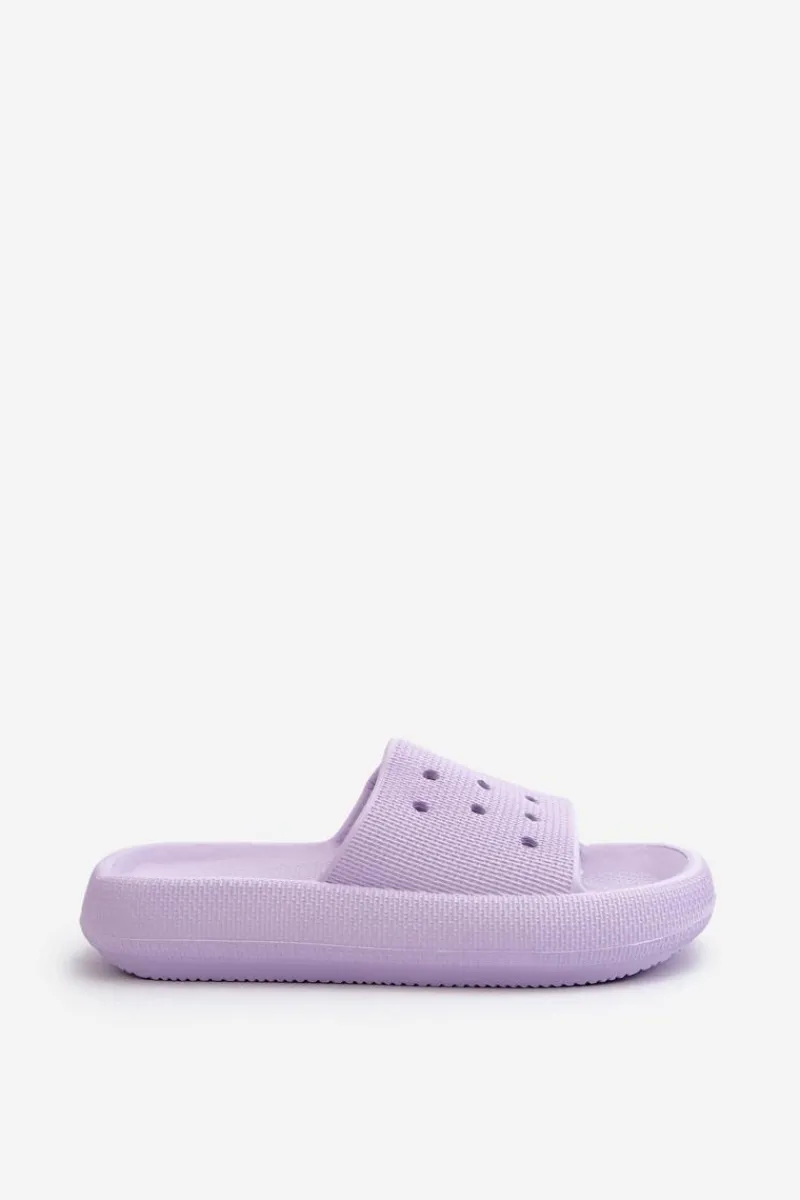 Klapki Basenowe|Klapki Damskie Klasyczne>Evento Damskie Piankowe Klapki Na Grubej Podeszwie Fioletowe Beula