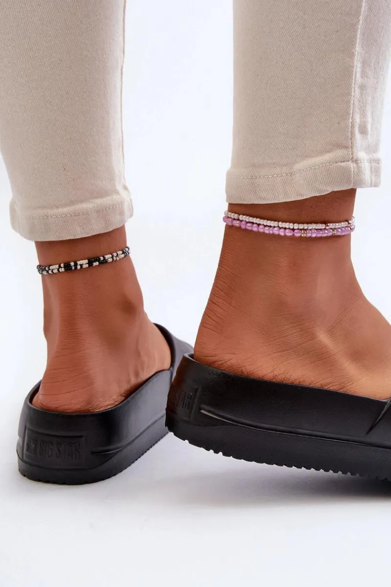 Sale Damskie Piankowe Klapki Na Platformie Z Klamrą Big Star NN274A662 Czarne Damskie Klapki Damskie Big Star|Klapki Basenowe