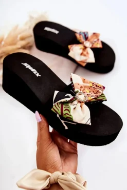 Klapki Damskie Klasyczne>Boto Damskie Piankowe Klapki Na Koturnie Beżowe Silana