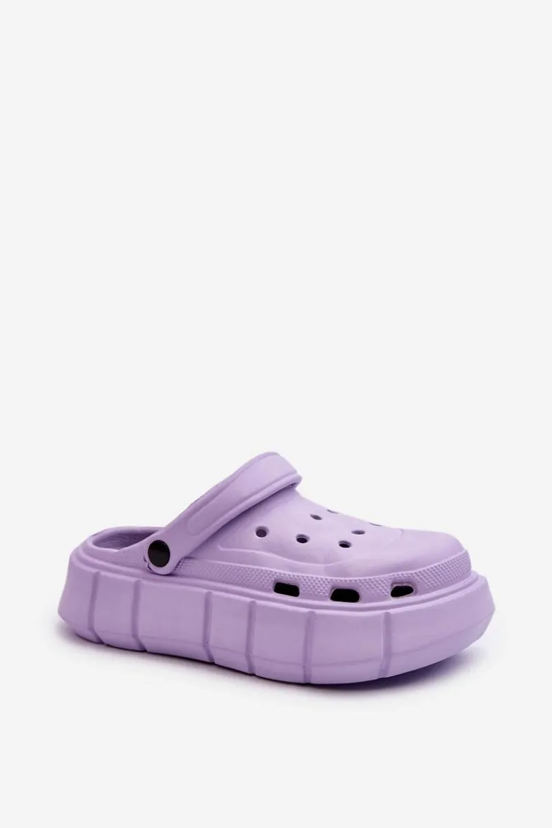 Clearance Damskie Piankowe Klapki Na Platformie Fioletowe Beckett Damskie Klapki Basenowe|Klapki Na Platformie