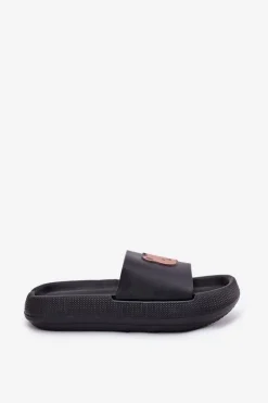 Sale Damskie Piankowe Klapki Z Misiem Czarne Lalon Damskie Klapki Basenowe|Klapki Damskie Klasyczne