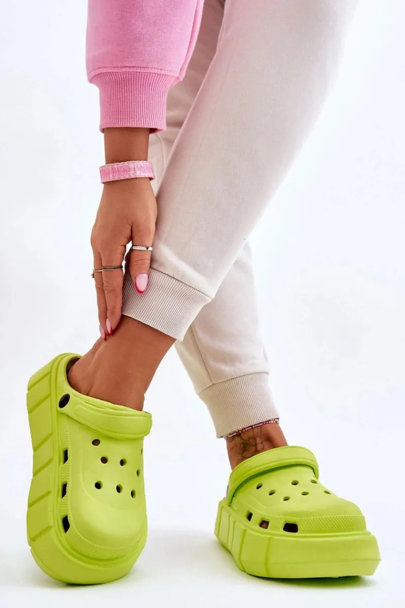 Online Boto Damskie Piankowe Na Platformie Limonkowe Beckett