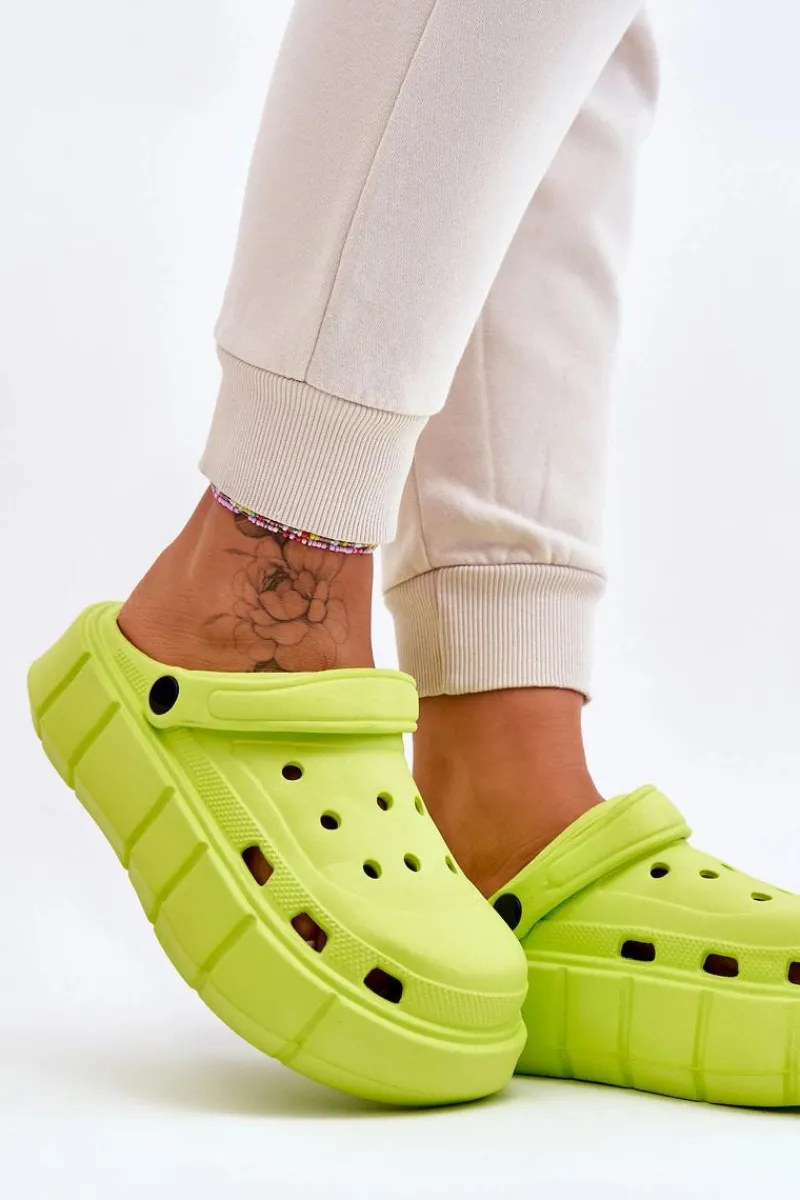 Online Boto Damskie Piankowe Na Platformie Limonkowe Beckett