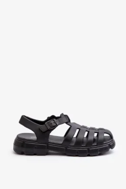 Discount Damskie Piankowe Sandały Rzymianki Czarne Gasaria Damskie Sandały Płaskie|Klapki Damskie Klasyczne