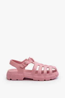 Discount Boto Damskie Piankowe Sandały Rzymianki Różowe Gasaria Różowy