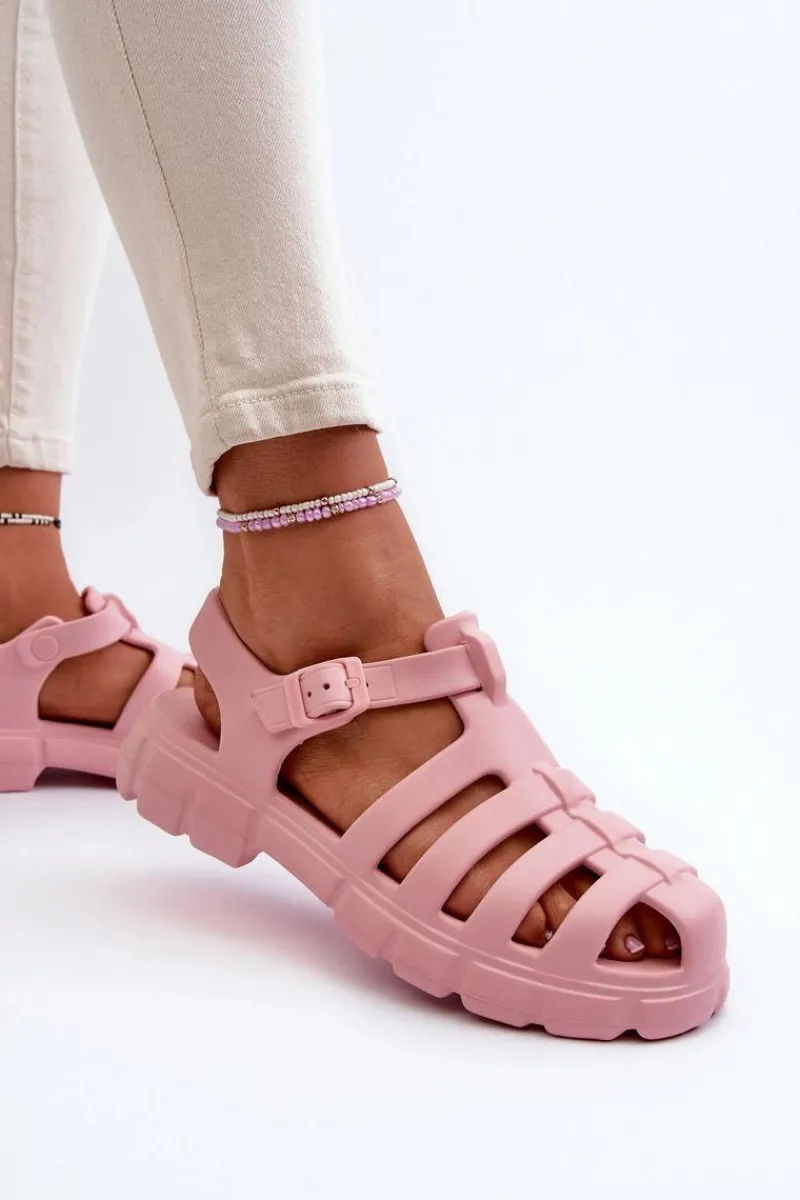 Discount Boto Damskie Piankowe Sandały Rzymianki Różowe Gasaria Różowy